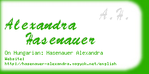 alexandra hasenauer business card